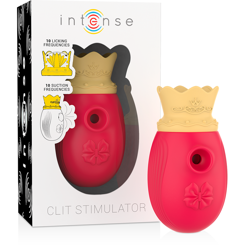 INTENSE - CLITORIS STIMULATOR 10 MODES OF STIMULATING WAVES AND LICKING - RED