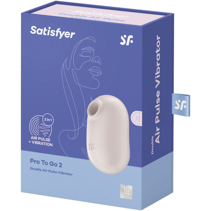 SATISFYER - PRO TO GO 2 ESTIMULADOR Y VIBRADOR DOBLE BEIGE - Image 5