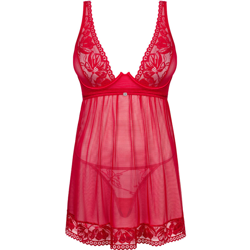 OBSESSIVE - LACELOVE BABYDOLL TANGA ROJO XS/S - Image 5