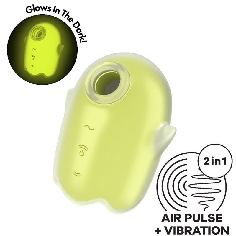 SATISFYER - GLOWING GHOST AIR PULSE VIBRADOR AMARILLO - Image 4