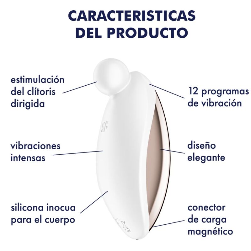 SATISFYER - SPOT ON 2 VIBRADOR LAY-ON BRANCO - Image 4